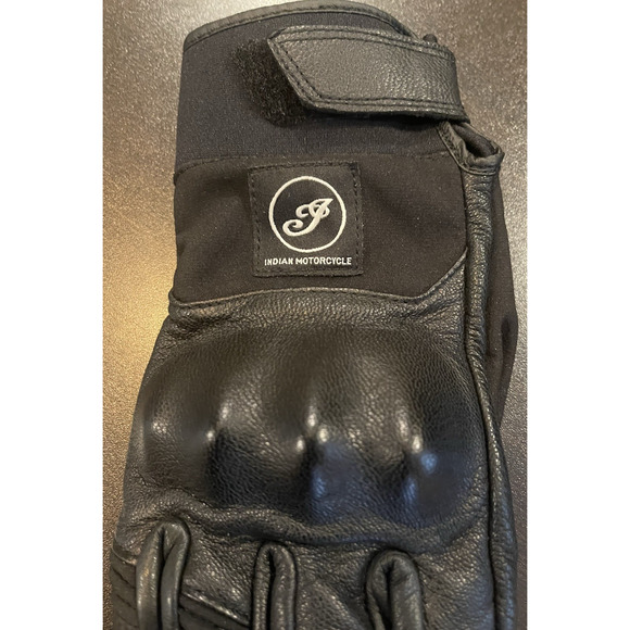 Indian Motorcycle Men's Small Softshell Glove Black 2862850 - Picture 4 of 5